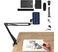 Projecteur de Dessin Portable, Lampe de Projection Artistique, projecteur Intelligent pour Le traçage, Outil de Dessin avec Support pour Artistes, traçage sur Toile ou Mur(Blue)