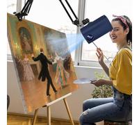 Projecteur de Dessin Portable, Lampe de Projection Artistique, projecteur Intelligent pour Le traçage, Outil de Dessin avec Support pour Artistes, traçage sur Toile ou Mur(White)