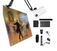 Projecteur de Dessin Portable, projecteur d'art pour Le traçage, projecteur de Croquis Intelligent, Connexion sans Fil sur Le même écran, pour Le Dessin à Faire soi-même(White,1.95m)