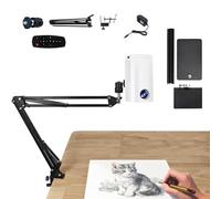 Projecteur de dessin portable, projecteur d'art pour le traçage, projecteur de croquis intelligent, connexion sans fil sur le même écran, avec télécommande, pour le dessin à faire soi-même(White,1.95m