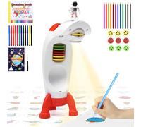 Projecteur de dessin pour enfants - Jouet pour garçons et filles - Kit de dessin avec fusée spatiale - Jouet pour 3, 4, 5, 6, 7, 8