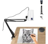 Projecteur de Dessin pour Le traçage, projecteur d'art Intelligent Portable, Lampe pour Dessin et Croquis avec Support, pour Bureau, Toile/Mur, Peinture, USB/Smartphone, télécommande(White,0.6m)