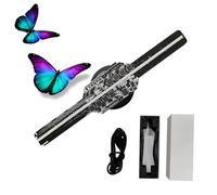 Projecteur De Fan Hologramme 3D, Affichage Holographique 14cm avec 128 Perles LED, Contrôle D'applications Et Matériaux Gratuits, pour Une Utilisation à Domicile Et Publicitaire