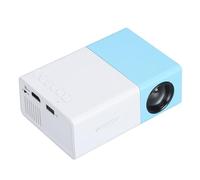 Projecteur de Film Portable, 1080P Full HD Smart Home Projecteur 100-240V Haut-Parleur à Faible Bruit Bleu Blanc pour Boîtiers TV (Prise UE)