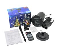Projecteur de flocons de neige de Noël | 395 G Lumière décorative avec 360 degrés étanche | Projecteur festif d'absence pour les murs de jardin extérieur internes plafond les fêtes d'hiver mariage