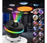 Projecteur de galaxie 12 en 1 HD planétarium galaxie pour chambre à coucher, projecteur d'étoiles avec effets de météores et minuterie pour enfants, plafond, cadeaux