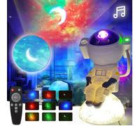 Projecteur de Galaxie D'astronaute avec Haut-parleur Bluetooth, Télécommande, Synchronisation Musicale， pour pour Enfant/Party