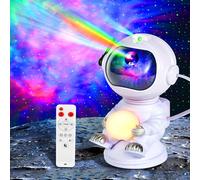 Projecteur De Galaxie D'Astronaute,Projecteur Galaxie Starry Sky Lampe Led Plafond Vec Timer,Veilleuse Lumineuse 360° Rotation Lampe D'Étoile Avec Nébuleuse Pour Deco Chambre À Coucher
