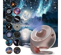 Projecteur de galaxie Syslux planétarium avec image HD, grande zone de projection pour chambre à coucher, veilleuse galaxie pour enfants, comprend 13 disques galaxie remplaçables 4K