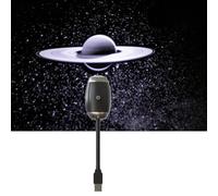 Projecteur de galaxie USB pour chambre à coucher, veilleuse de ciel étoilé flexible à 360° avec diapositives d'astronomie, projecteur de planétarium portable pour voiture et voyage (noir)