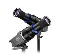 Projecteur de gobos Bowens Mount Snoot avec Volets à 4 Lames, 30 gobos et 5 filtres de Couleur, Compatible avec Aputure Amaran 60D/100D/150C/300C/Storm 400X, Godox SL60, etc. (Max Extend)