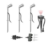 Projecteur de jardin à LED Spico avec piquet de terre et capteur crépusculaire [EEK: G]