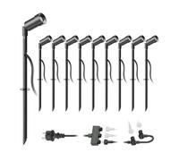 ledscom.de Projecteur de jardin LED Spico noir avec piquet de terre pour l'extérieur IP44 105lm blanc chaud chacun 10er Set