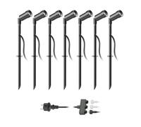 Projecteur de jardin à LED Spico noir avec piquet de terre pour l'extérieur [EEK: G]