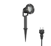 Projecteur de jardin avec piquet de terre DUK pour l'extérieur Aluminium noir