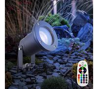 Projecteur De Jardin Lampe De Chemin IP65 Télécommande Dimmable Verre RGB LED