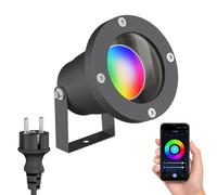 Projecteur de jardin LED DUK anthracite pour l'extérieur IP65 incl. smart Home