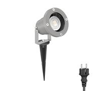 Projecteur de jardin LED DUK gris avec piquet de terre pour l'extérieur IP65