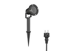 Projecteur de jardin LED DUK noir avec piquet de terre pour l'extérieur