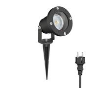 Projecteur de jardin LED DUK noir avec piquet de terre pour l'extérieur