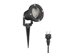 Projecteur de jardin LED DUK noir avec piquet de terre pour l'extérieur