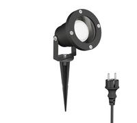 Projecteur de jardin LED DUK noir avec piquet de terre pour l'extérieur
