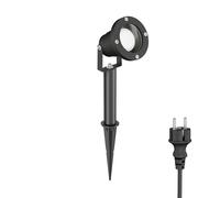 Projecteur de jardin LED DUK noir Piquet de terre pour extérieur Aluminium