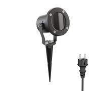 ledscom.de Projecteur de jardin à LED MIBU noir avec piquet de terre pour l'extérieur, acier inoxydable, sans ampoule