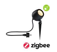 Projecteur de jardin LED Smart Home Zigbee 3.0 Kikolo favorable aux insectes IP65 90mm Tunable Warm 6,2W 400lm 230V 80° Anthracite Matière plastique#Aluminium Anthracite G