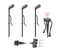 Projecteur de jardin LED Spico noir avec piquet de terre et capteur [EEK: F]