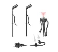 Projecteur de jardin LED Spico noir avec piquet de terre et capteur [EEK: F]