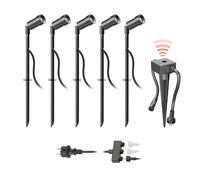 Projecteur de jardin LED Spico noir avec piquet de terre et capteur [EEK: F]