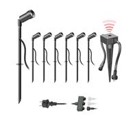 Projecteur de jardin LED Spico noir avec piquet de terre et capteur