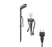 Projecteur de jardin LED Spico noir avec piquet de terre et capteur
