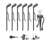 Projecteur de jardin LED Spico noir avec piquet de terre et capteur