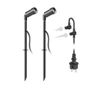 Projecteur de jardin LED Spico noir avec piquet de terre pour l'extérieur IP44 [EEK: F]