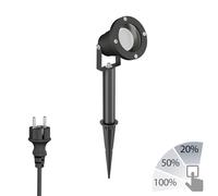 Projecteur de jardin piquet DUK pour extérieur aluminium noir + lampe LED