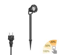 Projecteur de jardin piquet DUK pour extérieur aluminium noir + lampe LED
