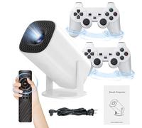Projecteur de jeu vidéo intelligent P30 Max, 35 000 jeux 3D intégrés, 1280 x 720p, projecteur et jeu avec 2 manettes sans fil, mini projecteur portable avec WiFi 5G et Bluetooth, 4K HD, pour la
