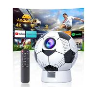 Projecteur de la Coupe du Monde 2026 avec WiFi et Bluetooth, Projecteur de film portable avec rotation à 180°, support 4K 1080p pour projecteur extérieur, compatible avec smartphone, ordinateur