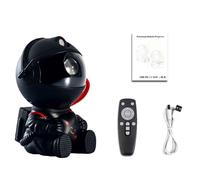 Projecteur De Lumière D'astronaute Avec Nébuleuse,Galaxie,Veilleuse D'étoiles Pour Décoration De Maison,Chambre À Coucher,Cadeau Pour Enfants - Type Black Star