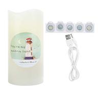 Projecteur de lumière de bougie électronique à LED, bougie sans flamme avec 6 motifs rotatifs, veilleuse décorative rechargeable pour la maison, le jardin, la table ou les fêtes