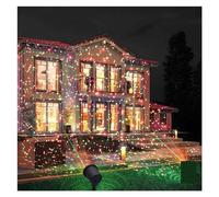 Projecteur de lumière de Noël pour l'extérieur Projecteur d'étoiles de ciel en mouvement, éclairage de paysage rouge et vert, lumière de scène LED for fête de noël, lampe d'extérieur for jardin et pel