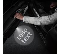 Projecteur de lumière de portière de voiture, image de texte avec logo personnalisé, compatible avec tous les modèles de voiture, rechargeable via USB, installation facile, interrupteur à capteur