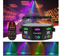 Projecteur de lumière LED laser DMX DJ lumière disco contrôleur vocal musique fête effet d'éclairage Multicolore ECLAIRAGE LASER