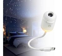 Projecteur de lumière Nocturne holographique HD Smart Dynamic 5D,Plug-and-Play HD Star Projector,projecteur d'étoiles Galaxie réglable,Rotation à 360°,Alimentation USB，1 Film