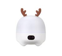 Projecteur de lumière nocturne multifonction en forme d'élan avec haut-parleur Bluetooth, réveil et 6 thèmes de projection
