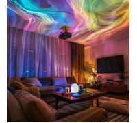 Projecteur de lumières aurora avec effet ondulation d'eau, lampe LED ciel 16 couleurs rechargeable USB avec tél&amp eacut