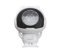 Projecteur de lumières LED de Noël pour intérieur/extérieur pour décorations de Noël, projecteur de vacances pour fête de Noël 2024 pour intérieur et maison, Gi de Noël (blanc, 14 x 11 x 11 cm)