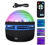 Projecteur de lumières - Projecteur d'effet d'eau galaxie | Télécommande USB à intensité variable - 14 visuels dynamiques pour plafond mural pour chambre à coucher, décoration esthétique, atmosphère